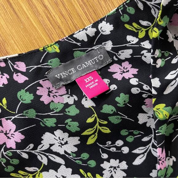 Vince Camuto Floral Smocked dress black - XXS - Picture 10 of 13